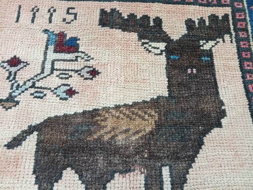 Primative mysterious deer - primative, rug
