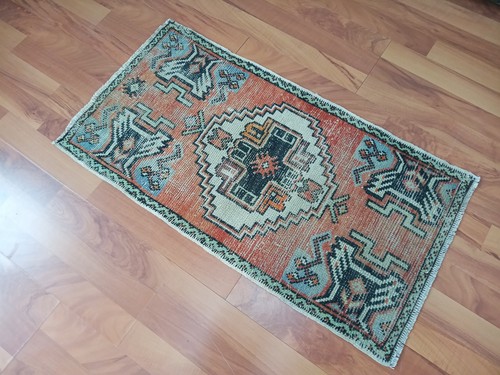 Antique rug 2x3 geometric - rug,
